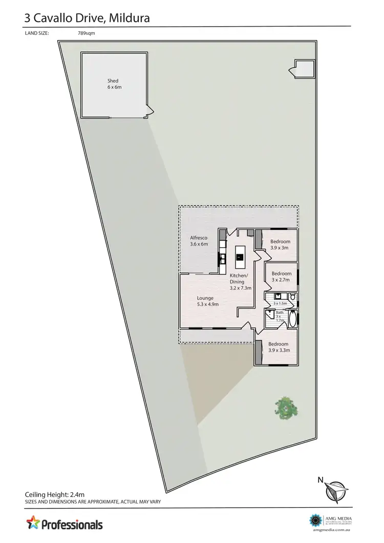 Floorplan of Homely house listing, 3 Cavallo Drive, Mildura VIC 3500