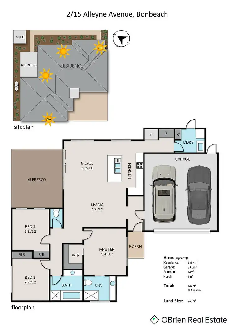 Floorplan of Homely unit listing, 2/15 Alleyne Avenue, Bonbeach VIC 3196