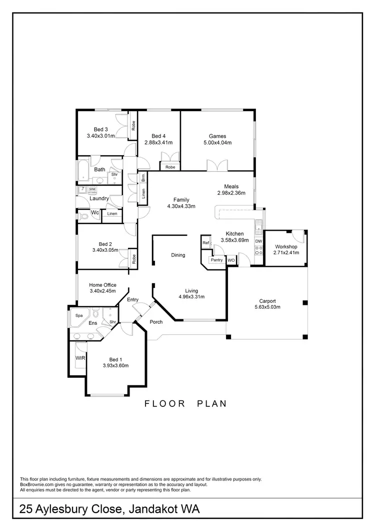 Floorplan of Homely house listing, 25 Aylesbury Close, Jandakot WA 6164