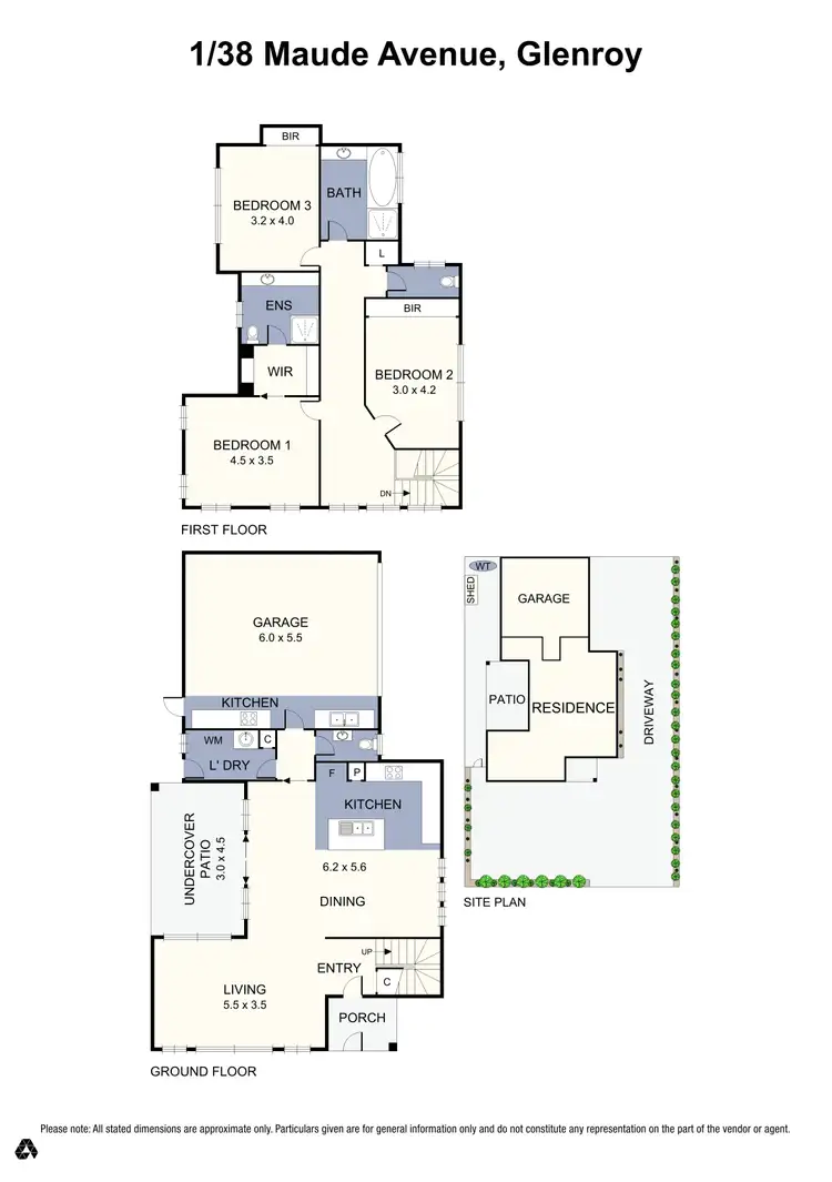 Floorplan of Homely townhouse listing, 1/38 Maude Avenue, Glenroy VIC 3046