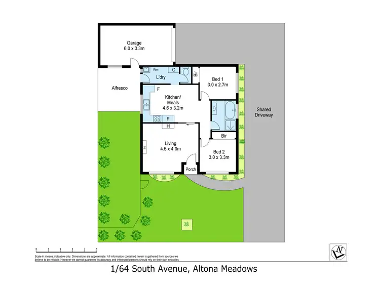 Floorplan of Homely unit listing, 1/64 South Avenue, Altona Meadows VIC 3028