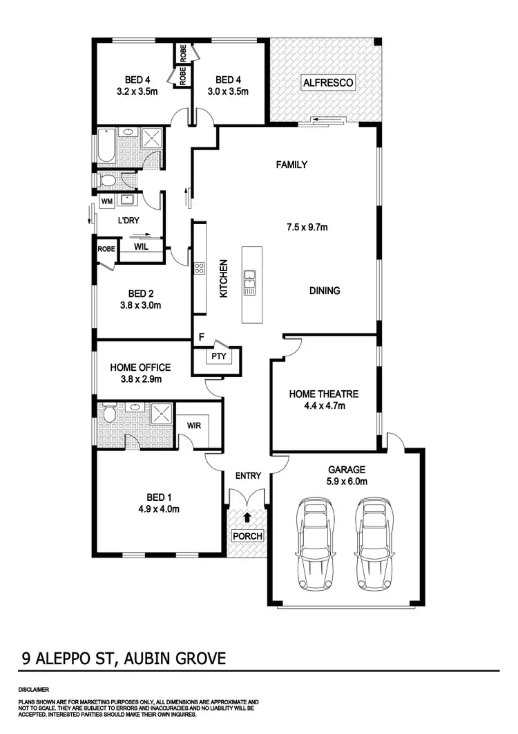Floorplan of Homely house listing, 9 Aleppo Street, Aubin Grove WA 6164