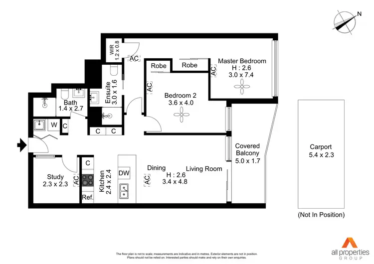 Floorplan of Homely apartment listing, 12305/1 Cordelia Street, South Brisbane QLD 4101