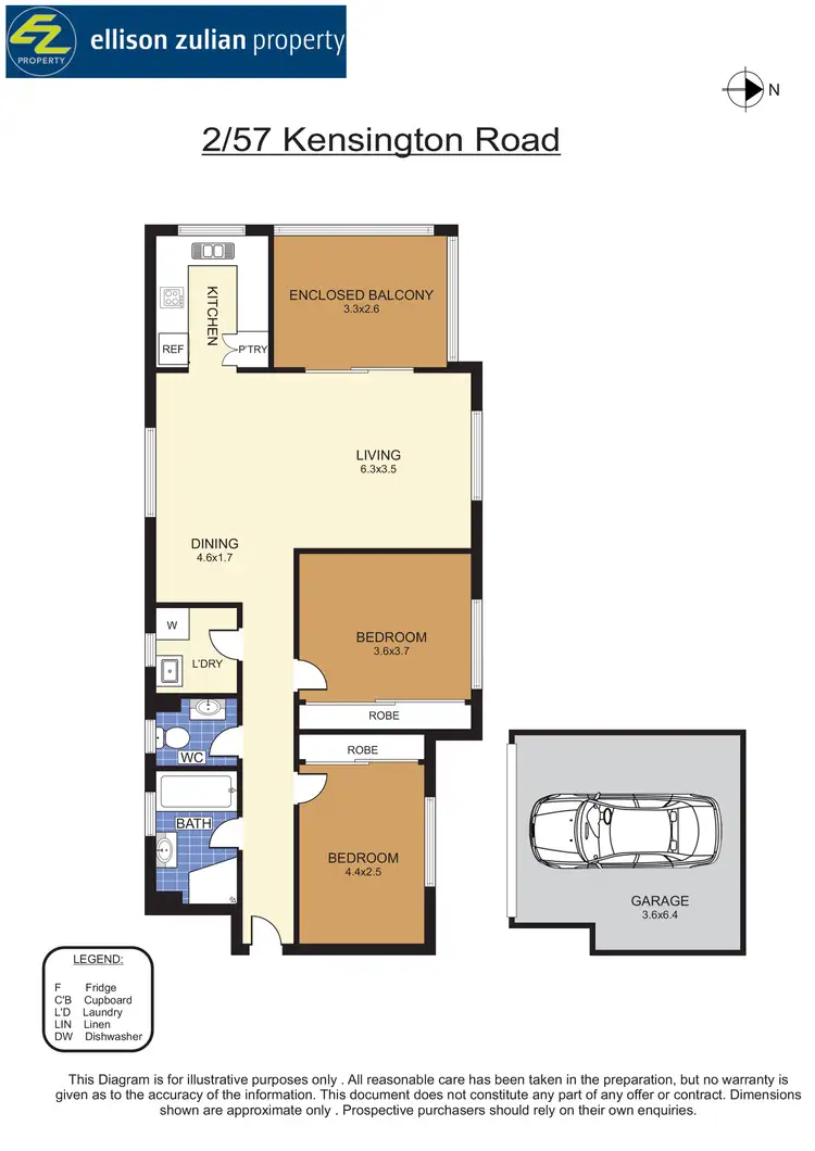 Floorplan of Homely apartment listing, 2/57 Kensington Road, Kensington NSW 2033