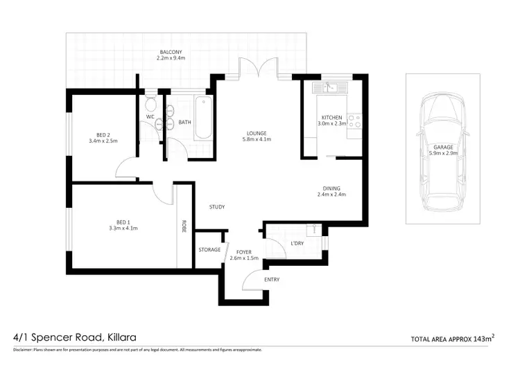 Floorplan of Homely unit listing, 4/1 Spencer Road, Killara NSW 2071