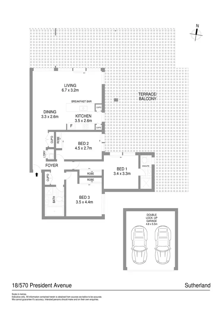 Floorplan of Homely apartment listing, 18/570 President Avenue, Sutherland NSW 2232