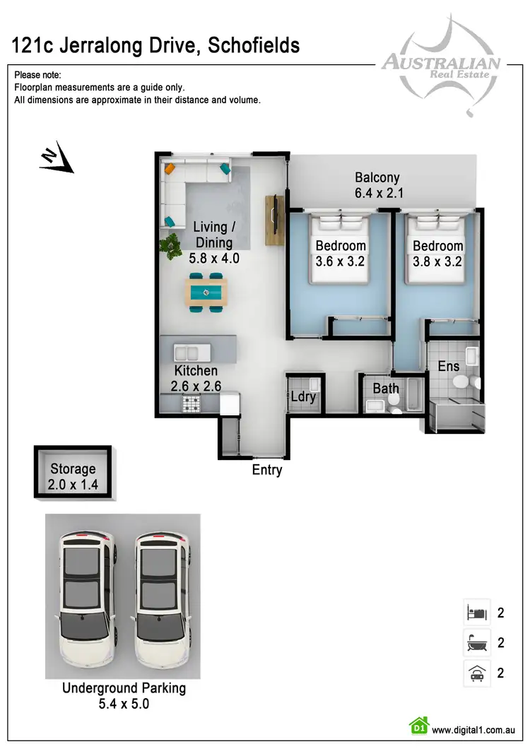 Floorplan of Homely apartment listing, 403/121c Jerralong Drive, Schofields NSW 2762