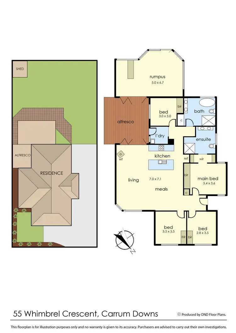 Floorplan of Homely house listing, 55 Whimbrel Crescent, Carrum Downs VIC 3201