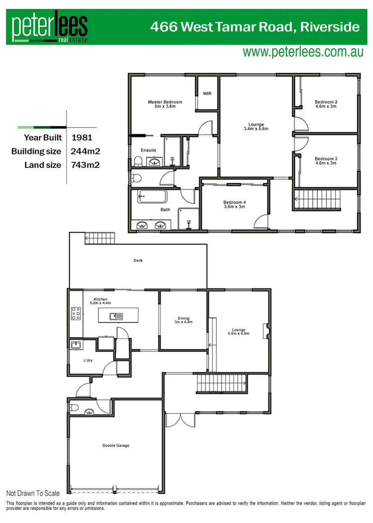 Floorplan of Homely house listing, 466 West Tamar Road, Riverside TAS 7250