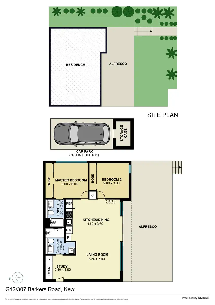 Floorplan of Homely apartment listing, G12/307 Barkers Road, Kew VIC 3101
