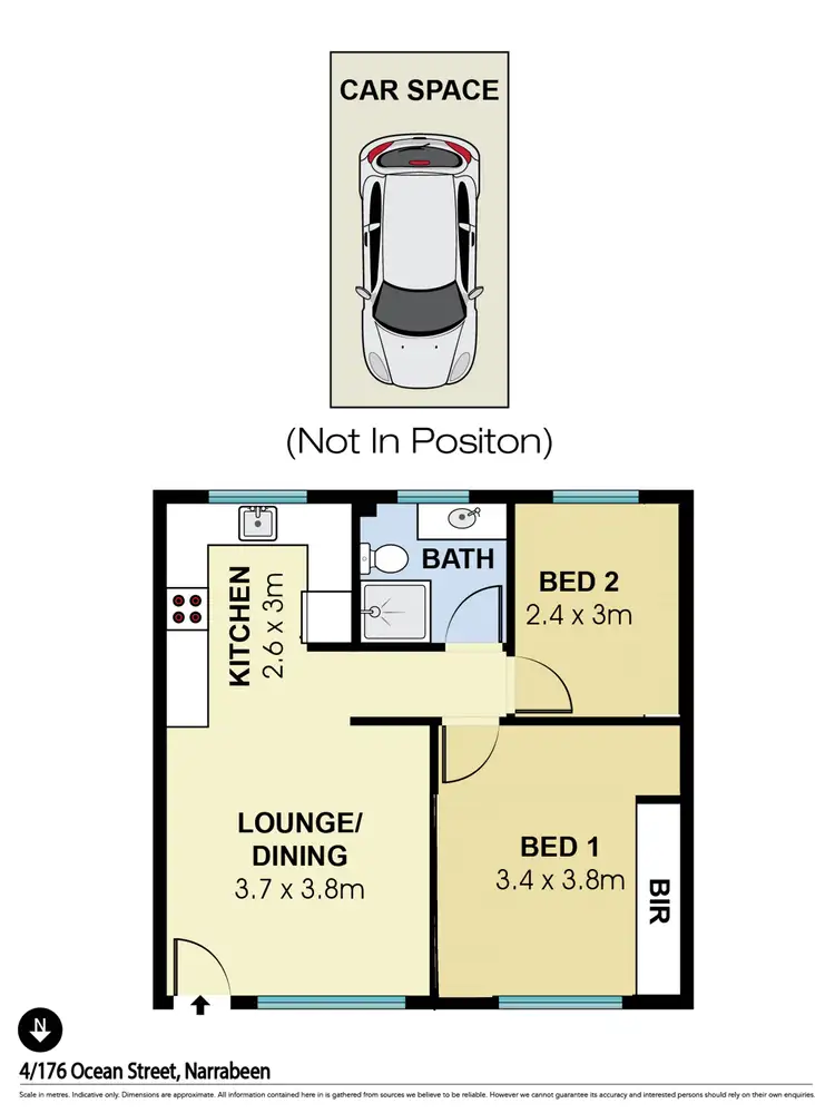 Floorplan of Homely unit listing, 4/176 Ocean Street, Narrabeen NSW 2101