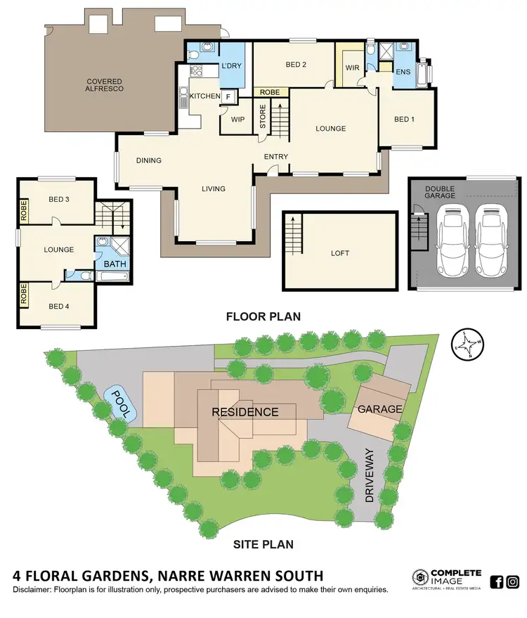 Floorplan of Homely house listing, 4 Floral Gardens, Narre Warren South VIC 3805