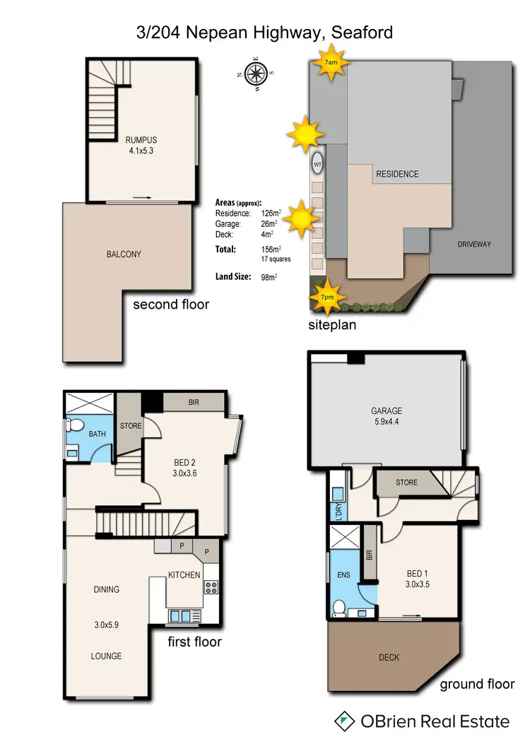 Floorplan of Homely unit listing, 3/204 Nepean Highway, Seaford VIC 3198