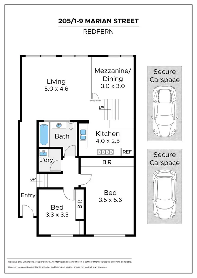 Floorplan of Homely apartment listing, 205/1-9 Marian Street, Redfern NSW 2016