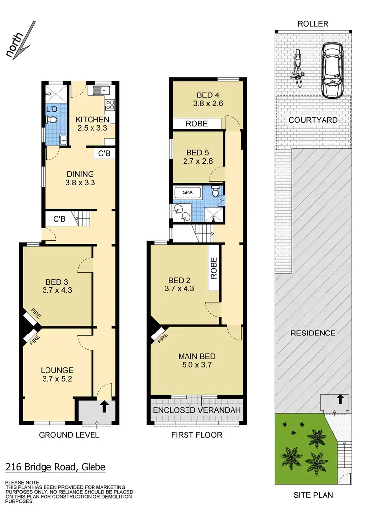 Floorplan of Homely terrace listing, 216 Bridge Road, Glebe NSW 2037