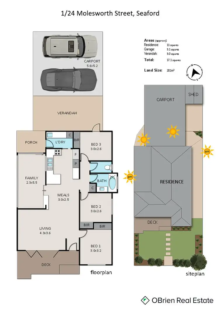 Floorplan of Homely house listing, 1/24 Molesworth Street, Seaford VIC 3198