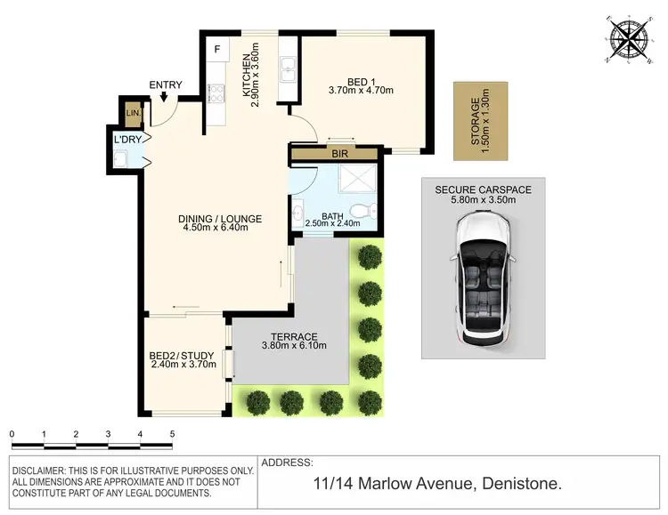 Floorplan of Homely apartment listing, 11/14 Marlow Avenue, Denistone NSW 2114