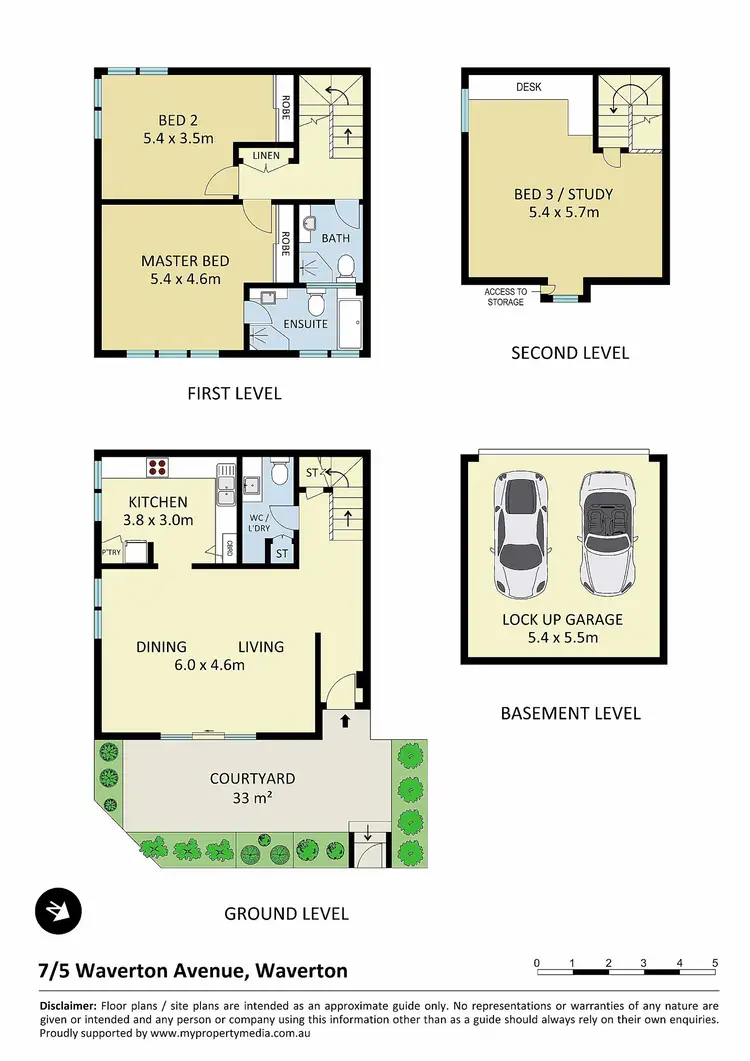 Floorplan of Homely townhouse listing, 7/5 Waverton Avenue, Waverton NSW 2060