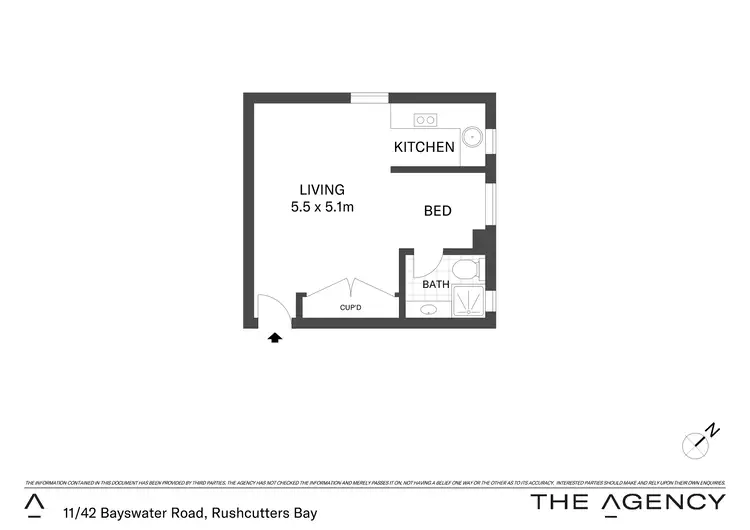 Floorplan of Homely studio listing, 11/42 Bayswater Road, Rushcutters Bay NSW 2011