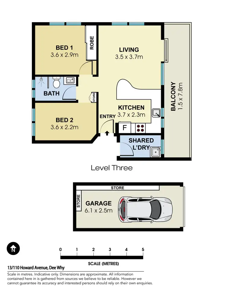 Floorplan of Homely apartment listing, 13/110 Howard Avenue, Dee Why NSW 2099