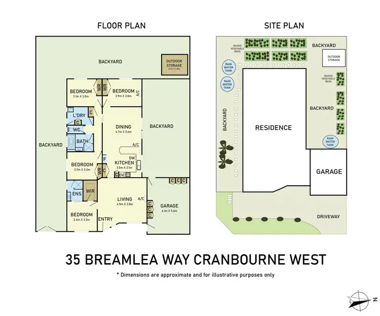 Floorplan of Homely house listing, 35 Breamlea Way, Cranbourne West VIC 3977