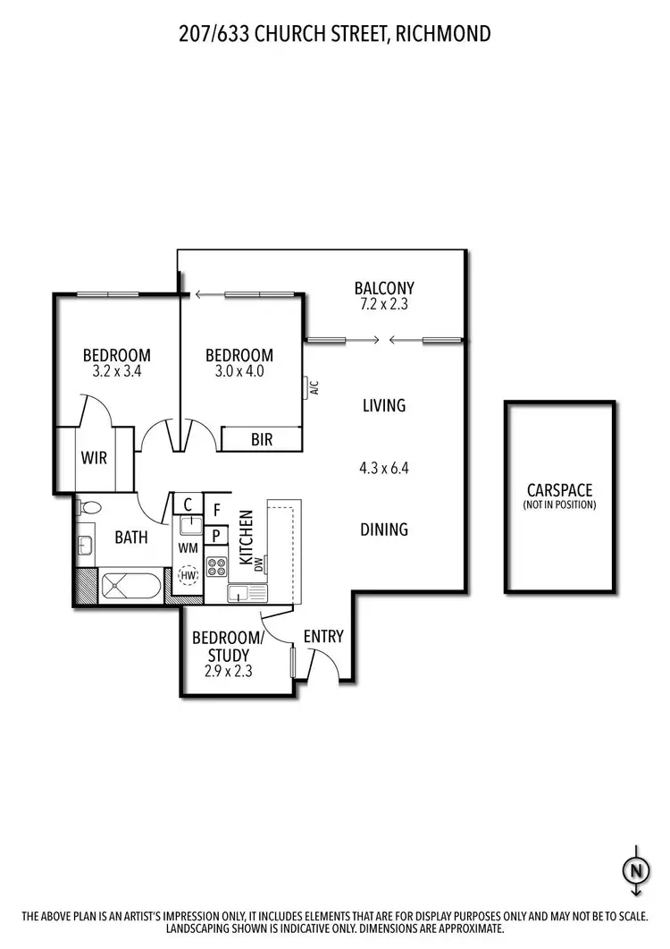 Floorplan of Homely apartment listing, 207/633 Church Street, Richmond VIC 3121
