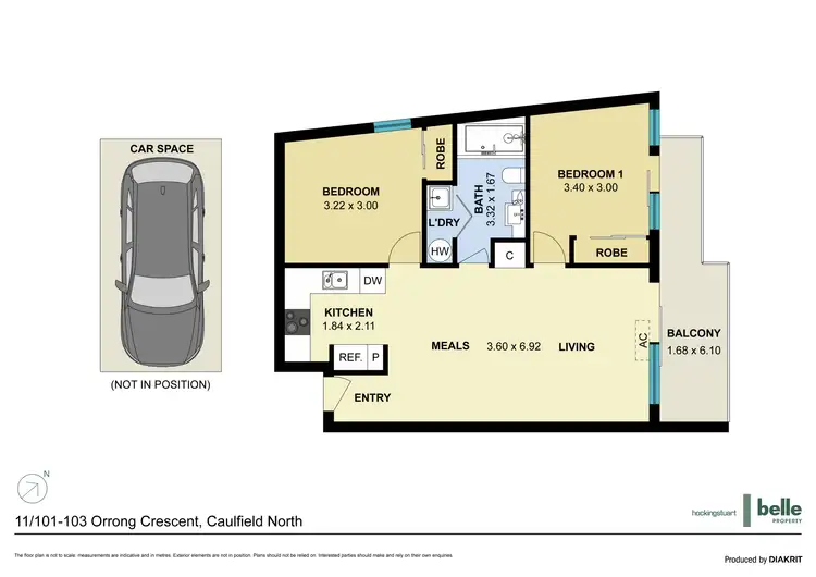 Floorplan of Homely apartment listing, 11/101-103 Orrong Crescent, Caulfield North VIC 3161
