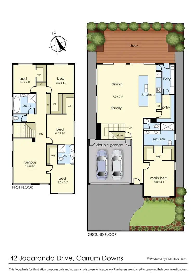 Floorplan of Homely house listing, 42 Jacaranda Drive, Carrum Downs VIC 3201