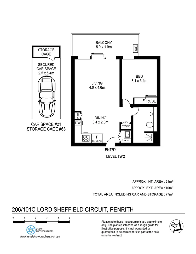 Floorplan of Homely apartment listing, 206/101C Lord Sheffield Circuit, Penrith NSW 2750