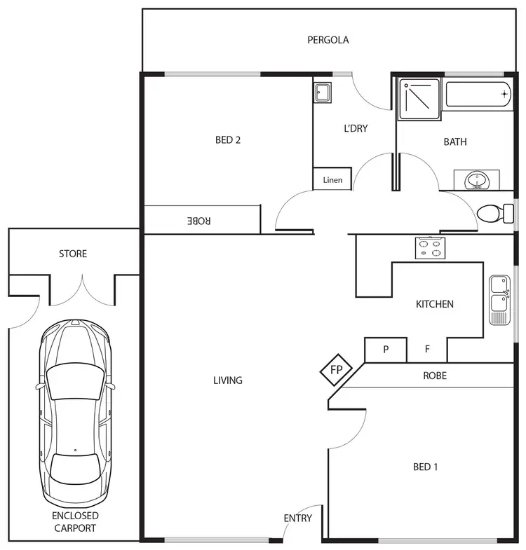 Floorplan of Homely townhouse listing, 26/130 Lawrence Wackett Crescent, Theodore ACT 2905