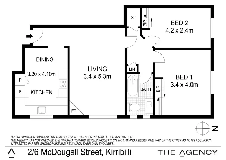 Floorplan of Homely apartment listing, 2/6 McDougall Street, Kirribilli NSW 2061