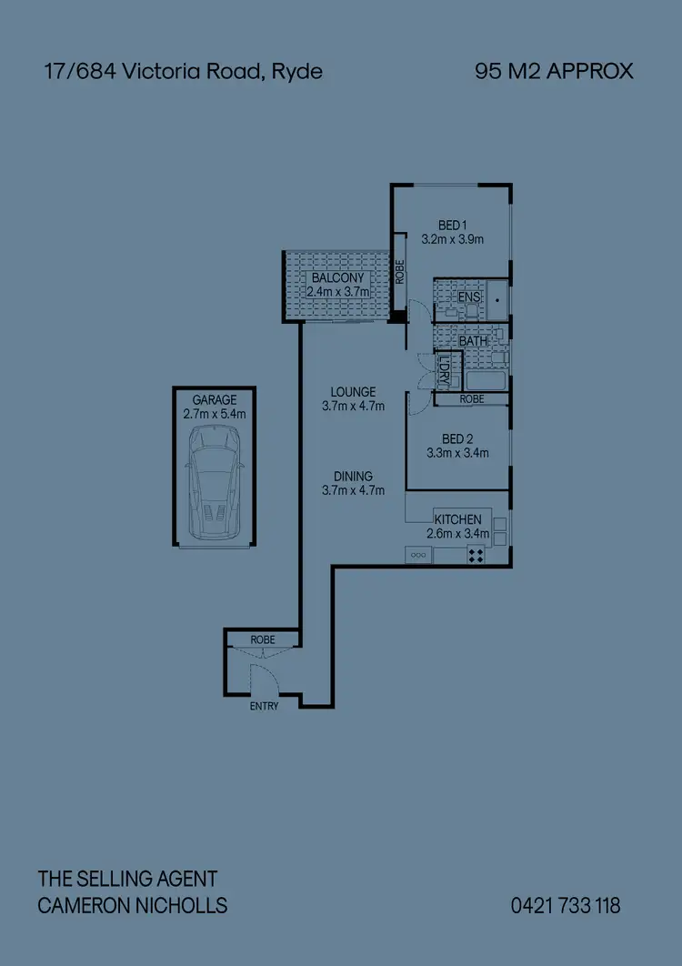 Floorplan of Homely apartment listing, 17/684 Victoria Road, Ryde NSW 2112