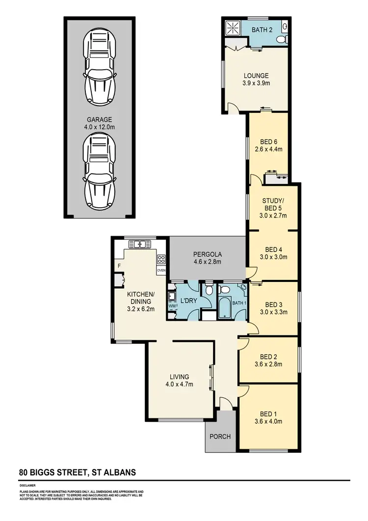 Floorplan of Homely house listing, 80 Biggs Street, St Albans VIC 3021
