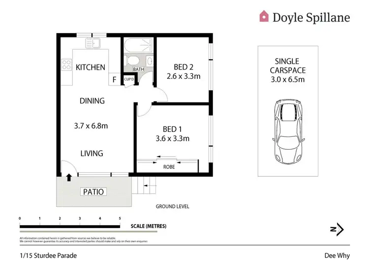 Floorplan of Homely unit listing, 1/15 Sturdee Parade, Dee Why NSW 2099