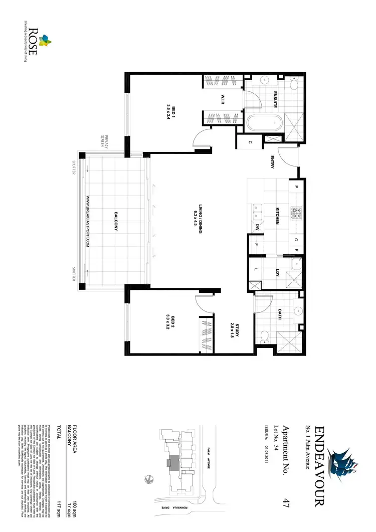Floorplan of Homely apartment listing, 47/1 Palm Avenue, Breakfast Point NSW 2137