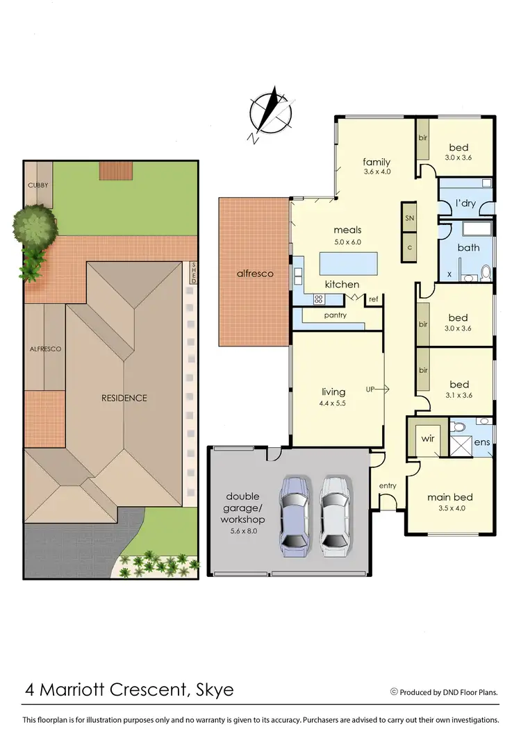 Floorplan of Homely house listing, 4 Marriott Crescent, Skye VIC 3977
