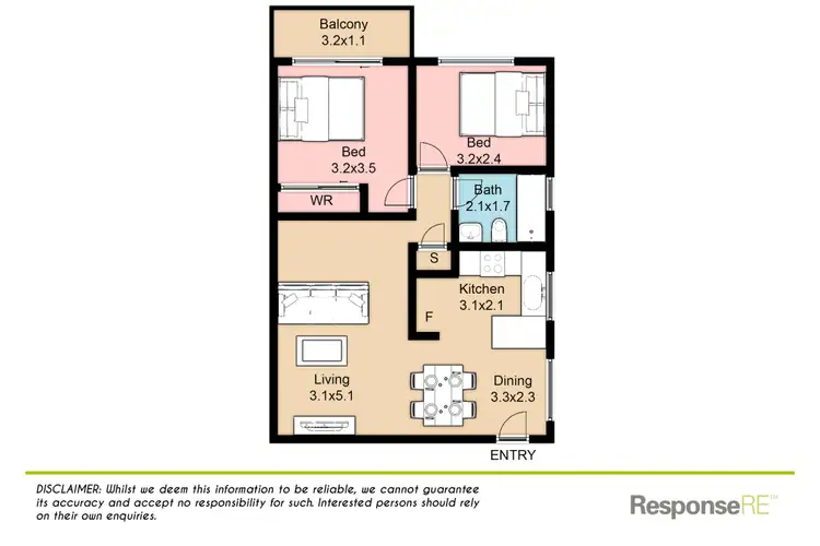 Floorplan of Homely unit listing, 11/14 Santley Crescent, Kingswood NSW 2747