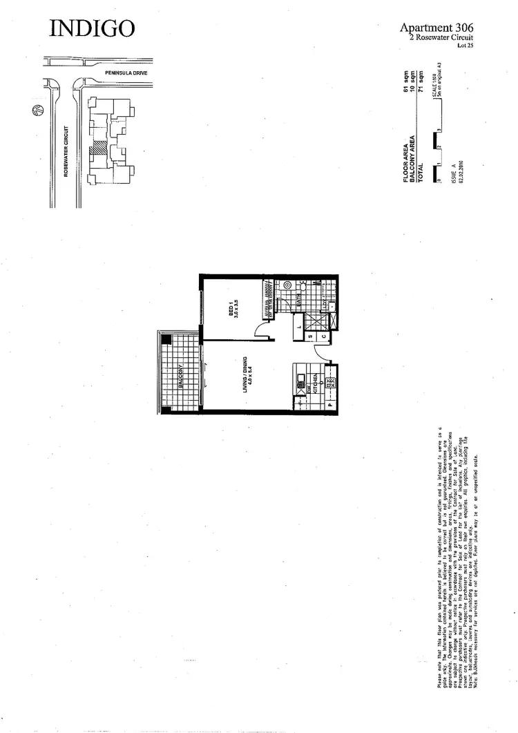 Floorplan of Homely apartment listing, 306/2 Rosewater Circuit, Breakfast Point NSW 2137
