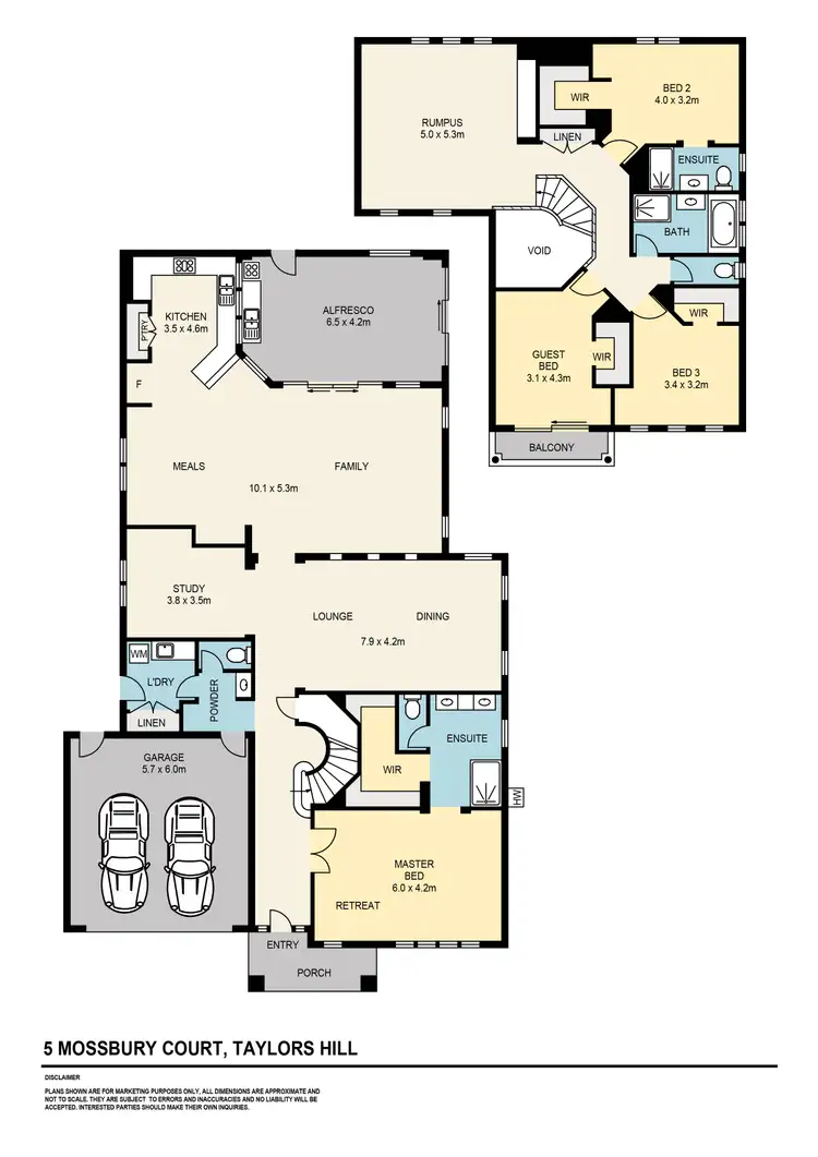 Floorplan of Homely house listing, 5 Mossbury Court, Taylors Hill VIC 3037