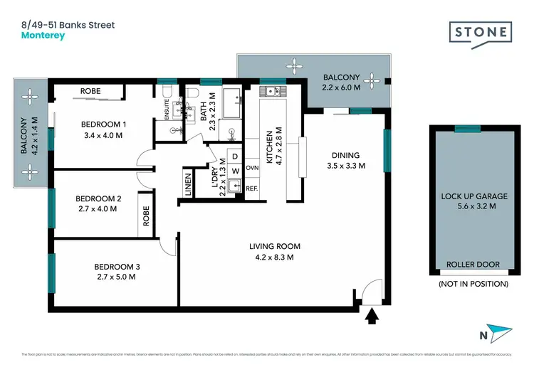 Floorplan of Homely apartment listing, 8/49-51 Banks Street, Monterey NSW 2217