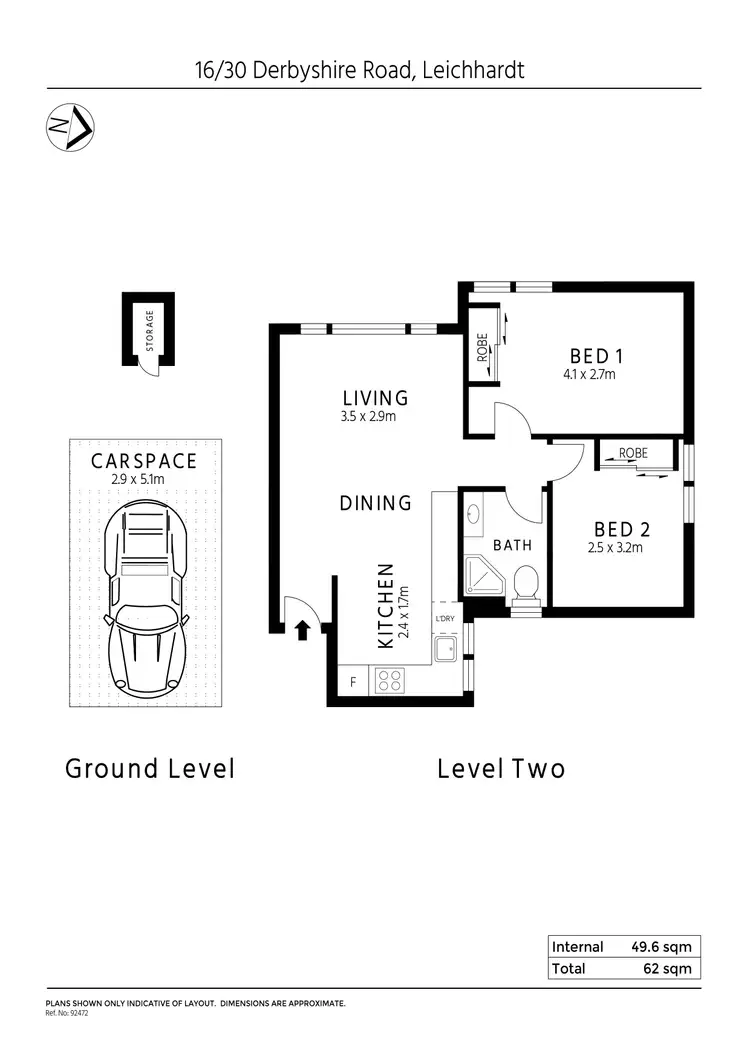 Floorplan of Homely apartment listing, 16/30 Derbyshire Road, Leichhardt NSW 2040