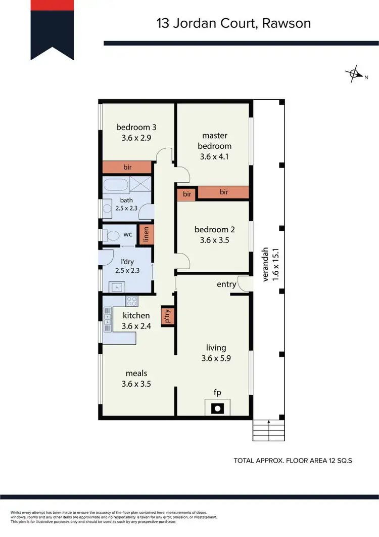 Floorplan of Homely house listing, 13 Jordan Court, Rawson VIC 3825