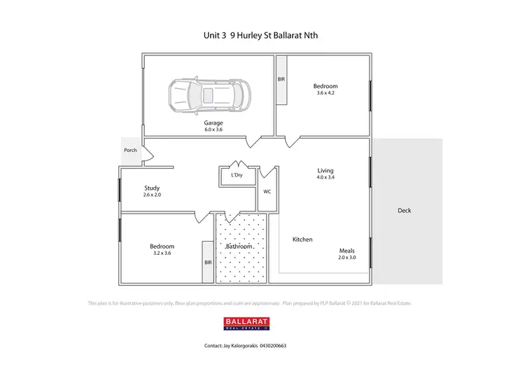 Floorplan of Homely unit listing, 3/9 Hurley Street, Ballarat North VIC 3350