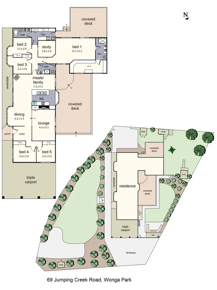 Floorplan of Homely house listing, 69-71 Jumping Creek Road, Wonga Park VIC 3115
