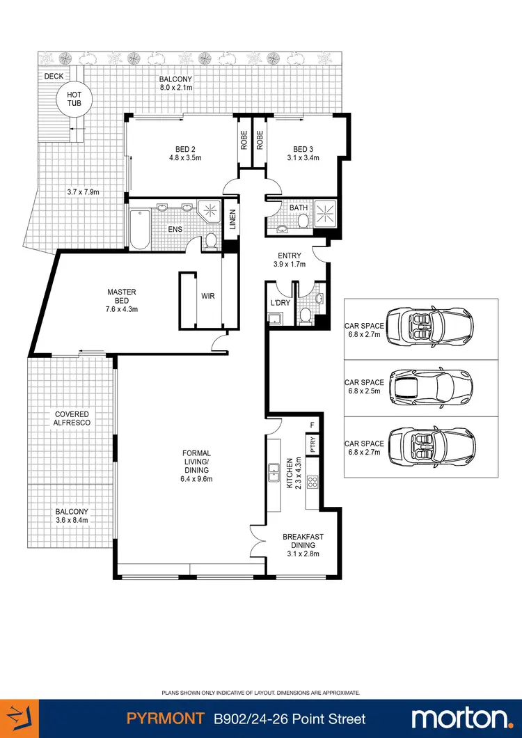 Floorplan of Homely apartment listing, B902/24-26 Point Street, Pyrmont NSW 2009