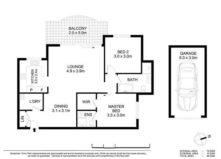 Floorplan of Homely apartment listing, 18/1-3 Bellbrook Avenue, Hornsby NSW 2077