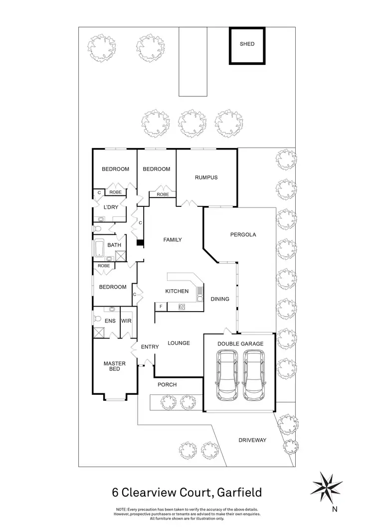 Floorplan of Homely house listing, 6 Clearview Court, Garfield VIC 3814