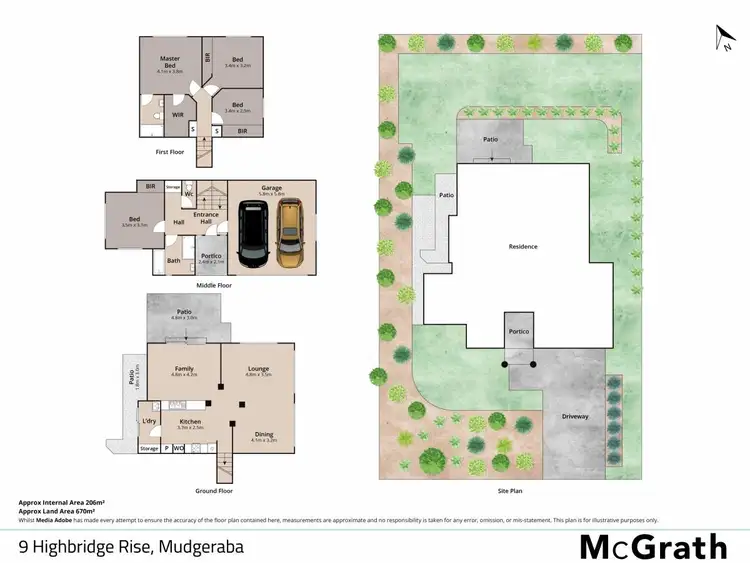 Floorplan of Homely house listing, 9 Highbridge Rise, Mudgeeraba QLD 4213