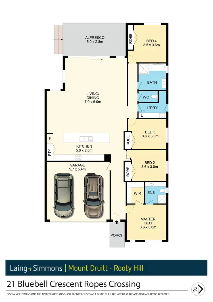 Floorplan of Homely house listing, 21 Bluebell Crescent, Ropes Crossing NSW 2760
