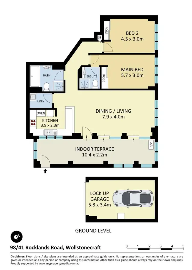 Floorplan of Homely apartment listing, 98/41 Rocklands Road, Wollstonecraft NSW 2065